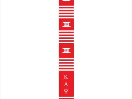 Kappa Red Letters Kente Cloth Stole Fashion