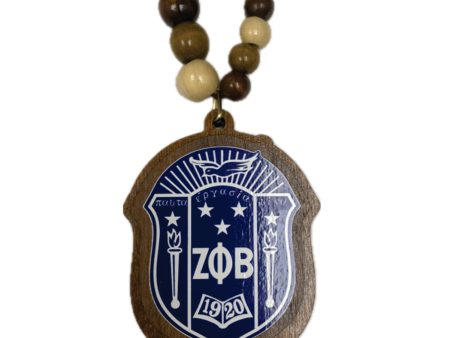 Zeta Wood Bead Tiki Crest For Sale