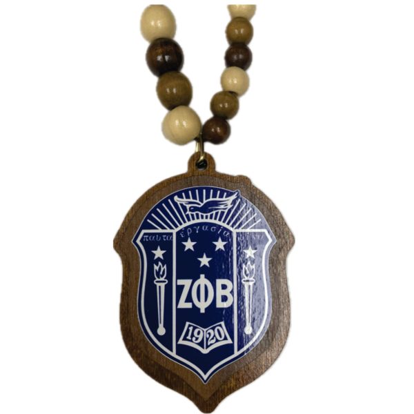 Zeta Wood Bead Tiki Crest For Sale