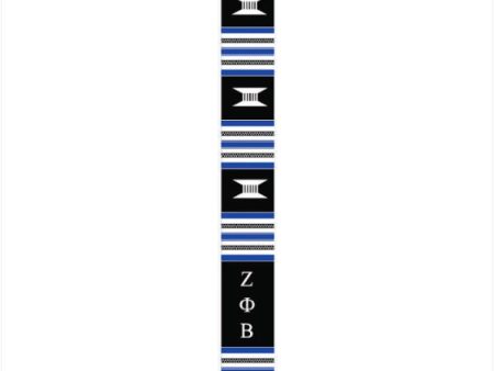 Zeta Black Letters Kente Cloth Stole Cheap