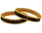 Alpha Two Toned Silicone Wristband For Cheap