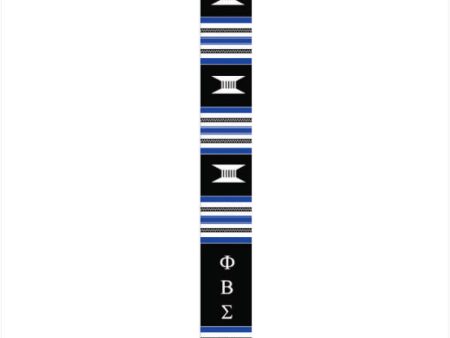 Sigma Black Letters Kente Cloth Stole Discount