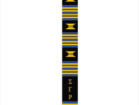 SGRho Black Letters Kente Cloth Stole Sale