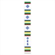 OES White Letters Kente Cloth Stole For Sale