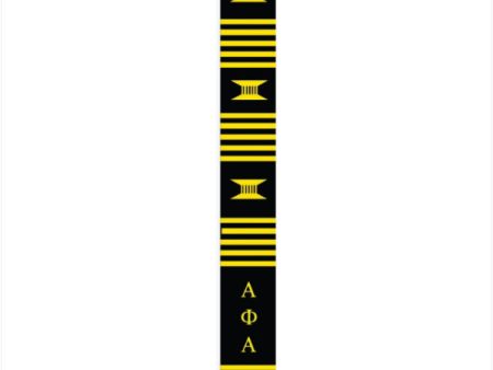 Alpha Black Letters Kente Cloth Stole Sale