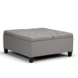 Harrison - Coffee Table Storage Ottoman - Dove Grey Online