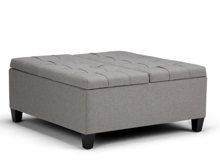 Harrison - Coffee Table Storage Ottoman - Dove Grey Online