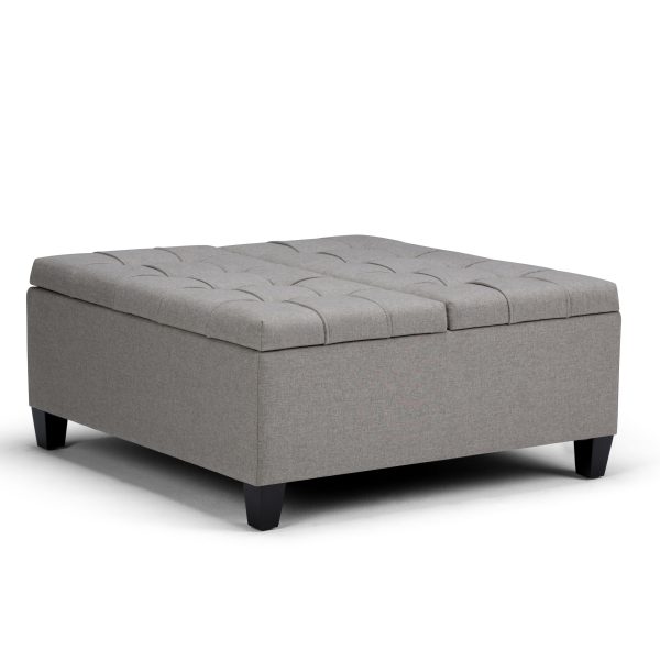 Harrison - Coffee Table Storage Ottoman - Dove Grey Online