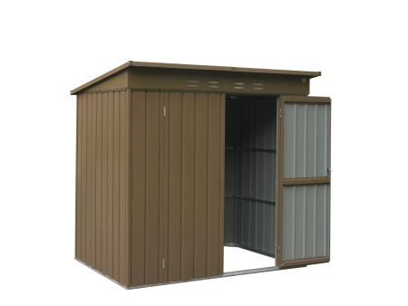 Outdoor Storage Shed 6x4 FT, Metal Tool Sheds Storage House with Lockable Double Door, Large Bike Shed Waterproof for Garden, Backyard, Lawn Fashion