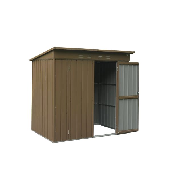 Outdoor Storage Shed 6x4 FT, Metal Tool Sheds Storage House with Lockable Double Door, Large Bike Shed Waterproof for Garden, Backyard, Lawn Fashion