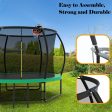 10FT Pumpkin Trampoline, Outdoor Trampoline with Basketball Hoop, Enclosure Net and Ladder Fashion