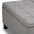 Harrison - Coffee Table Storage Ottoman - Dove Grey Online