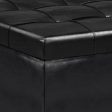 Harrison - Small Coffee Table Storage Ottoman - Midnight Black Supply