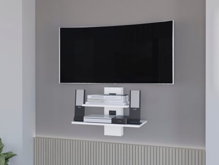 Minot Floating Shelf, Sleek Dual-Shelf Wall Unit with Cable Management Online