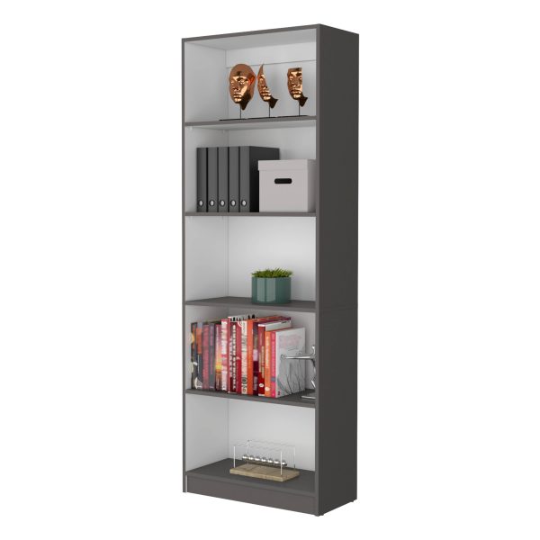 Sutton 4 Shelves Bookcase with Modern Storage Shelves For Sale