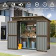 Outdoor Storage Shed 6x4 FT, Metal Tool Sheds Storage House with Lockable Double Door, Large Bike Shed Waterproof for Garden, Backyard, Lawn Fashion