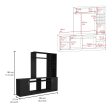 Kava Entertainment Center, Six External Shelves, Double Door Cabinet, Storage Spaces for TV´s up 37  -Black on Sale