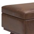 Owen - Lift Top Large Coffee Table Storage Ottoman - Distressed Chestnut Brown Cheap