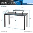 Techni Mobili Industrial Writing Desk, Black Sale