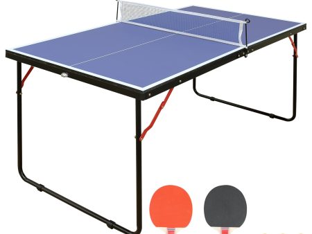 Table Tennis Table Foldable & Portable Ping Pong Table Set with Net and 2 Ping Pong Paddles for Indoor Outdoor Game Discount