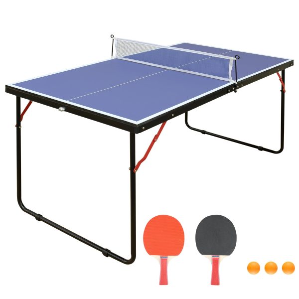 Table Tennis Table Foldable & Portable Ping Pong Table Set with Net and 2 Ping Pong Paddles for Indoor Outdoor Game Discount