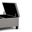 Harrison - Coffee Table Storage Ottoman - Dove Grey Online