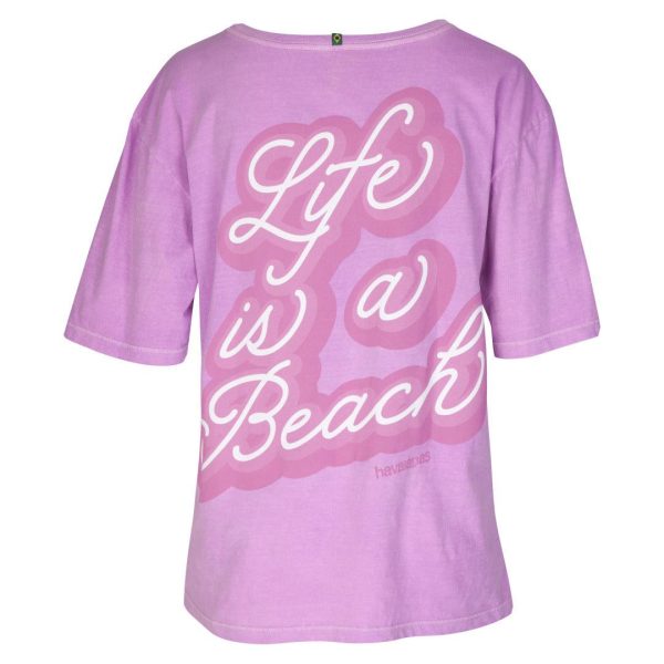 Camiseta Feminina Havaianas Life Is A Beach Eco Discount