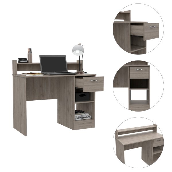 Charlotte Computer Desk with 2 Storage Shelves and Drawer Discount