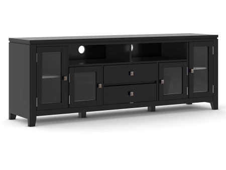 Cosmopolitan - 72  Wide TV Media Stand - Black For Sale