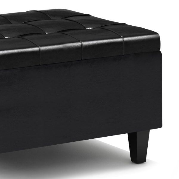 Harrison - Small Coffee Table Storage Ottoman - Midnight Black Supply