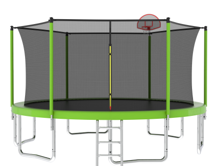 14FT for Kids Children with Safety Enclosure Net Outdoor Backyards Large Recreational Trampoline For Discount