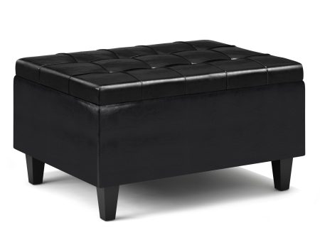 Harrison - Small Coffee Table Storage Ottoman - Midnight Black Supply