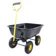 Folding car Poly Garden dump truck with steel frame, 10 inches. Pneumatic tire,  black Hot on Sale