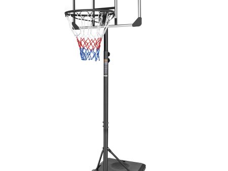 Portable Basketball Goal System with Stable Base and Wheels, use for Indoor Outdoor teenagers youth height adjustable 5.6 to 7ft Basketball Hoop 28 Inch Backboard For Sale