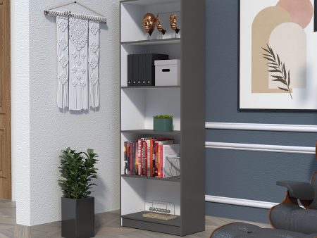 Sutton 4 Shelves Bookcase with Modern Storage Shelves For Sale