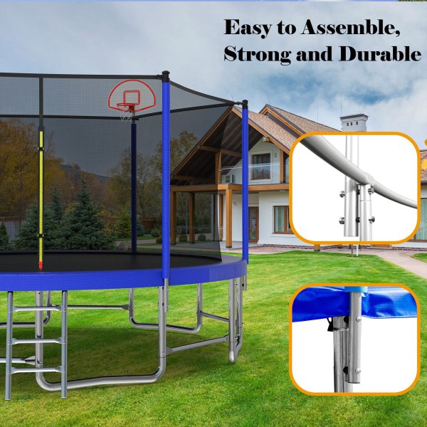 15FT for Kids Children with Safety Enclosure Net Outdoor Backyards Large Recreational Trampoline For Sale