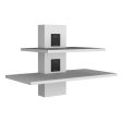 Havre Floating Shelf, Dual-Shelf Wall Unit with Cable Management, White Fashion