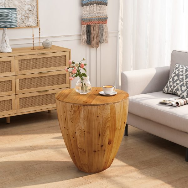 20.87 Vintage Style Bucket Shaped Coffee Table for Office, Dining Room and Living Room (Same SKU:W75770649) on Sale