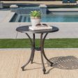 Outdoor 19  Cast Aluminum Side Table Discount