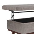 Owen - Lift Top Large Coffee Table Storage Ottoman - Distressed Grey Supply