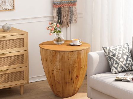 20.87 Vintage Style Bucket Shaped Coffee Table for Office, Dining Room and Living Room (Same SKU:W75770649) on Sale