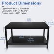 YSSOA Storage Shelf for Living Room and Office, Easy Assembly, Black (Home Coffee Table), 31x20x16 inch Discount