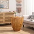 20.87 Vintage Style Bucket Shaped Coffee Table for Office, Dining Room and Living Room (Same SKU:W75770649) on Sale