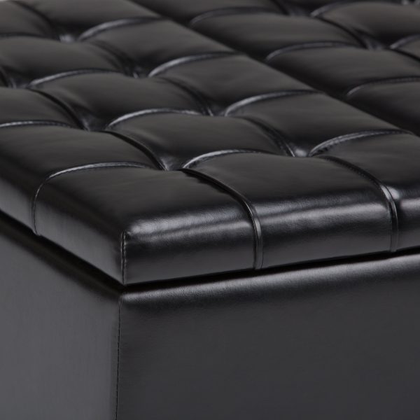 Harrison - Coffee Table Storage Ottoman - Midnight Black Hot on Sale