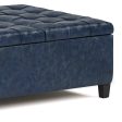 Harrison - Coffee Table Storage Ottoman - Denim Blue Hot on Sale