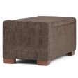 Bretton - Lift Top Storage Ottoman - Deep Umber Brown Online now