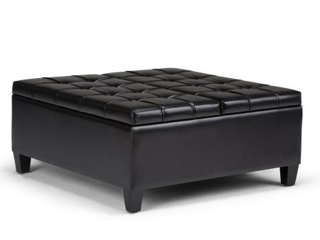 Harrison - Coffee Table Storage Ottoman - Midnight Black Hot on Sale