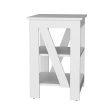 Taylor 3-Tier End Table Nightstand, Side Table for Small Space, White For Cheap