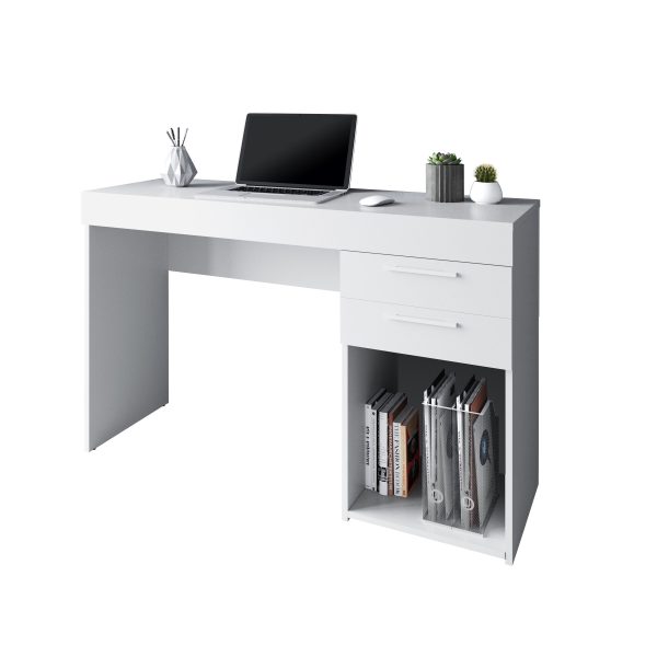 Techni Mobili Home Office Workstation with Storage, White Online Sale