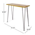 DENALI INDUSTRIAL WOOD AND METAL BAR TABLE Fashion